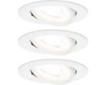 Hornbach LED Einbauleuchten-Set Nova weiß matt 3-flammig 460 lm 2700 K warmweiß rund Ø 84 mm