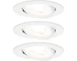 Hornbach LED Einbauleuchten-Set Nova weiß matt 3-flammig 460 lm 2700 K warmweiß rund Ø 84 mm