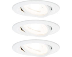 LED Einbauleuchten-Set Nova weiß matt 3-flammig 460 lm 2700 K warmweiß rund Ø 84 mm