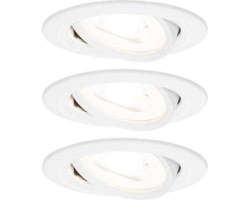 LED Einbauleuchten-Set Nova weiß matt 3-flammig 460 lm 2700 K warmweiß rund Ø 84 mm