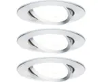 Hornbach LED Einbauleuchten-Set Nova aluminium gedreht 3-flammig 460 lm 2700 K warmweiß rund Ø 84 mm