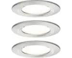 Hornbach LED Einbauleuchten-Set Nova eisen gebürstet 3-flammig 460 lm 2700 K warmweiß IP 44 rund Ø 78 mm