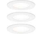 Hornbach LED Einbauleuchten-Set Nova weiß matt 3-flammig 460 lm 2700 K warmweiß IP 44 rund Ø 78 mm