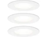 Hornbach LED Einbauleuchten-Set Nova weiß matt 3-flammig 460 lm 2700 K warmweiß IP 44 rund Ø 78 mm