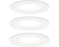 LED Einbauleuchten-Set Nova weiß matt 3-flammig 460 lm 2700 K warmweiß IP 44 rund Ø 78 mm