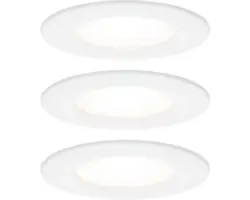 LED Einbauleuchten-Set Nova weiß matt 3-flammig 460 lm 2700 K warmweiß IP 44 rund Ø 78 mm