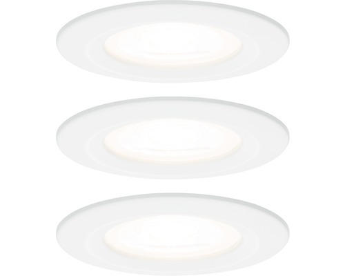 LED Einbauleuchten-Set Nova weiß matt 3-flammig 460 lm 2700 K warmweiß IP 44 rund Ø 78 mm