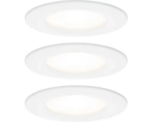 LED Einbauleuchten-Set Nova weiß matt 3-flammig 460 lm 2700 K warmweiß IP 44 rund Ø 78 mm