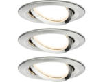 Hornbach LED Einbauleuchten-Set Nova Coin eisen gebürstet 3-flammig 650 lm 2700 K warmweiß rund Ø 84 mm