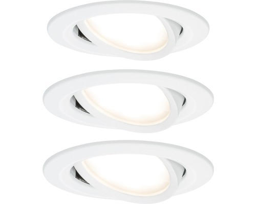 LED Einbauleuchten-Set Nova Coin weiß matt 3-flammig 650 lm 2700 K warmweiß rund Ø 84 mm