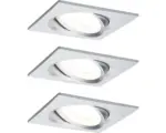 Hornbach LED Einbauleuchten-Set Nova Coin aluminium gedreht 3-flammig 650 lm 2700 K warmweiß eckig 84x84 mm
