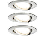 Hornbach LED Einbauleuchten-Set Nova Coin eisen gebürstet 3-flammig 460 lm 2700 K warmweiß dimmbar rund Ø 84 mm