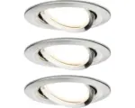 Hornbach LED Einbauleuchten-Set Nova Coin eisen gebürstet 3-flammig 460 lm 2700 K warmweiß dimmbar rund Ø 84 mm