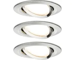 LED Einbauleuchten-Set Nova Coin eisen gebürstet 3-flammig 460 lm 2700 K warmweiß dimmbar rund Ø 84 mm