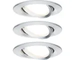 Hornbach LED Einbauleuchten-Set Nova Coin aluminium gedreht 3-flammig 630 lm 2700 K warmweiß dimmbar rund Ø 84 mm