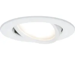 LED Einbauleuchte Nova Coin weiß matt rund 1-flammig 650 lm 2700 K warmweiß schwenkbar