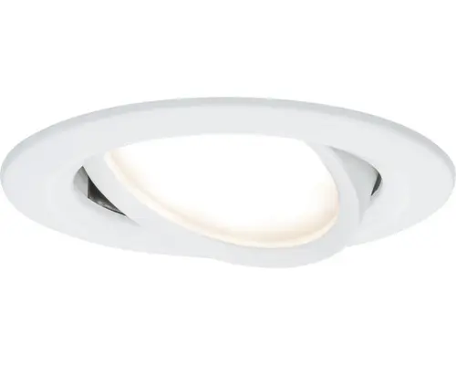 LED Einbauleuchte Nova Coin weiß matt rund 1-flammig 650 lm 2700 K warmweiß schwenkbar