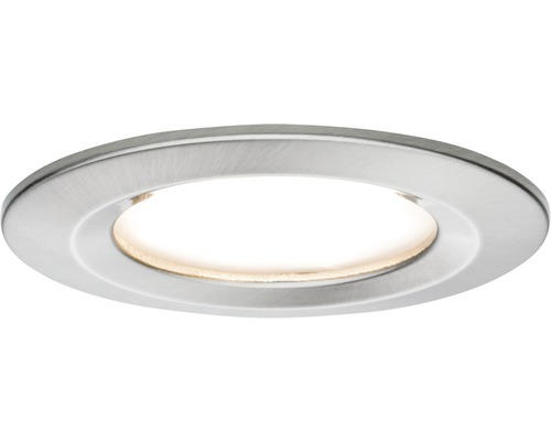 LED Einbauleuchte Nova Coin eisen gebürstet rund 1-flammig 460 lm 2700 K warmweiß