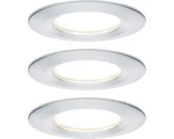 LED Einbauleuchten-Set Nova Coin aluminium rund 3-flammig 650 lm 2700 K warmweiß