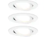 Hornbach LED Einbauleuchten-Set Nova Coin 3-stepdim weiß matt rund 3-flammig 460 lm 2700 K warmweiß schwenkbar