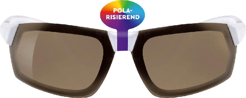 SUNDANCE Sport-Sonnenbrille weiß mit polarisierenden Scheiben