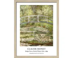 Gerahmtes Bild Monet Bridge 33x43 cm