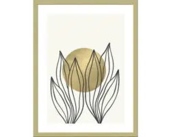 Gerahmtes Bild Leaves In The SunII 33x43 cm