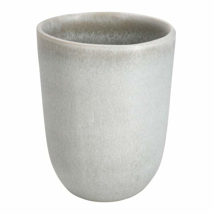 Bicchiere NATURA, ceramica, grigio chiaro