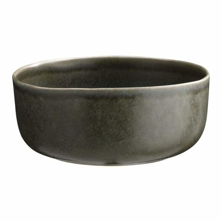 Salatschale NATURA, Keramik, dunkelgrau