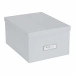 Pfister Boîte de rangement GUSTAV, Paper Laminate, gris clair