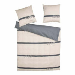 Fodera per cuscino LOGO-LINES, cotone, grigio, 50x70 cm