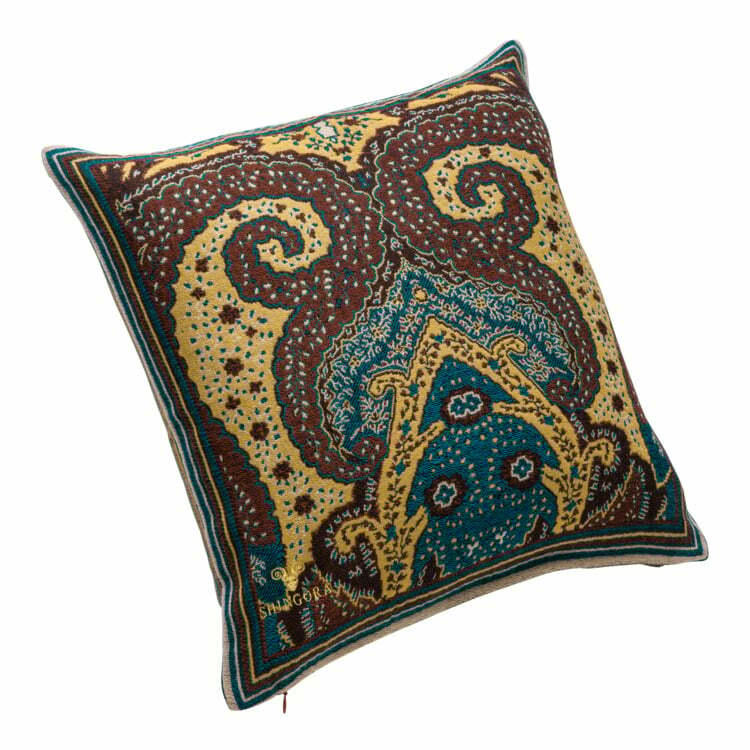 Housse de coussin décoratif SHARON, laine/coton/, brun/multicolor