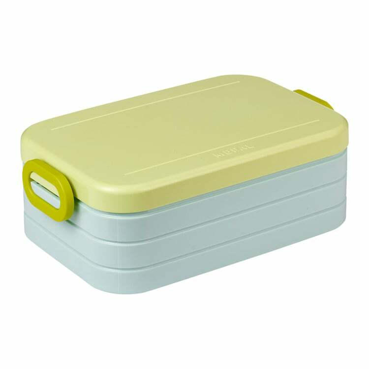 Lunch-Box TAKE A BREAK VIBE, Mischmaterial, zitronengelb/mint
