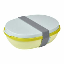 Lunch-Box ELLIPSE VIBE, materiale misto, giallo limone/verde menta