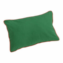 Cuscino decorativo DUO, cotone, verde/salmone