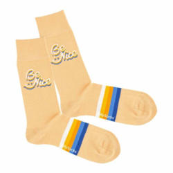 Socken BE NICE, Biobaumwolle/Polyamid (PA)/Elastan, beige/off-white/orange, 41-46
