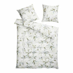 Fodera per cuscino AMARI, cotone, bianco/oliva, 50x70 cm