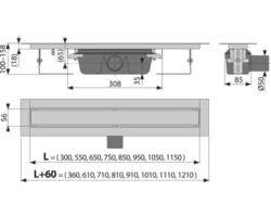 Duschrinne Alca 750 mm Edelstahl