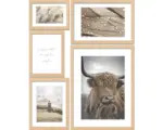 Hornbach Gerahmtes Bild Simple Life 5er-Set 54x67 cm