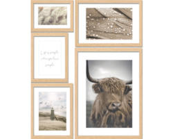 Gerahmtes Bild Simple Life 5er-Set 54x67 cm