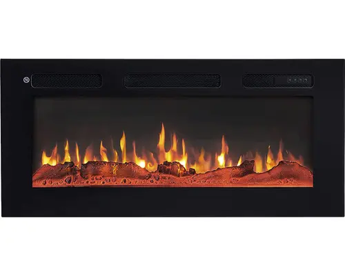 Elektrisches Kaminfeuer Balderia Leif 36" schwarz 2000 Watt mit Fernbedienung