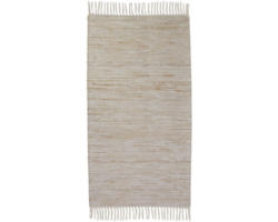 Teppich Boho uni creme 80x150 cm