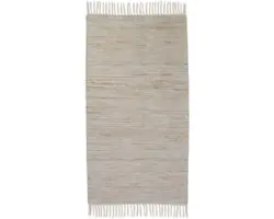 Teppich Boho uni creme 80x150 cm