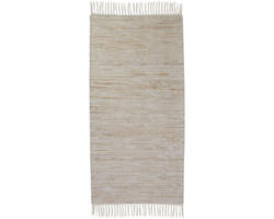 Teppich Boho uni creme 60x120 cm