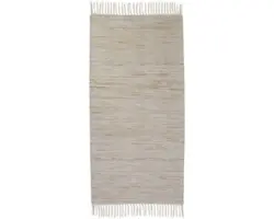 Teppich Boho uni creme 60x120 cm