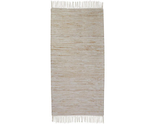 Teppich Boho uni creme 60x120 cm