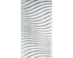 Teppich Cutout Wave silber 80x150 cm