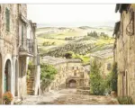Hornbach Leinwandbild Mediterranes Dorf II 116x84 cm
