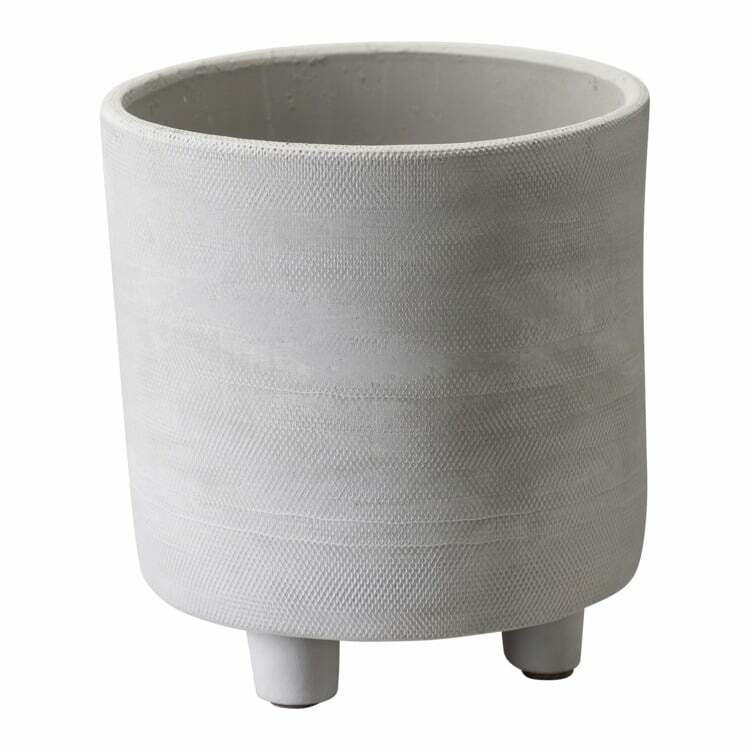 Übertopf PORTO, Keramik, grau