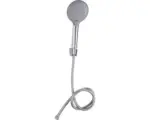 Hornbach Handbrause-Set Avital Tuloma 10390424 Ø 11 cm 3-fach verstellbar mit Brauseschlauch 125 cm chrom/grau